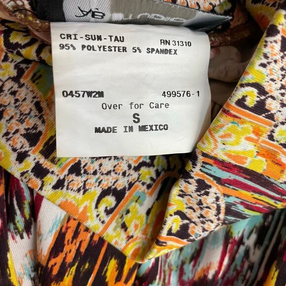 AB Studio Long Jersey Knit Stretch Moroccan Y2K Maxi Skirt Foldover Waist S - Picture 10 of 11